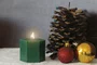 Vela Sextavada de Natal Verde