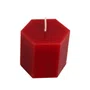 Vela Sextavada de Natal Vermelha