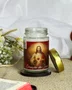 Vela Vidro Perfumada Sagrado Coração de Jesus