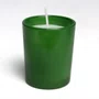 Vela Vidro Verde Vela Branca - 6 cm x 5 cm