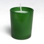 Vela Vidro Verde Vela Branca - 6 cm x 5 cm