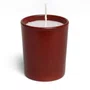 Vela Vidro Vermelha Vela Branca - 6 cm x 5 cm Vela Vidro Vermelha Vela Branca - 6 cm x 5 cm