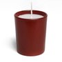 Vela Vidro Vermelha Vela Branca - 6 cm x 5 cm Vela Vidro Vermelha Vela Branca - 6 cm x 5 cm